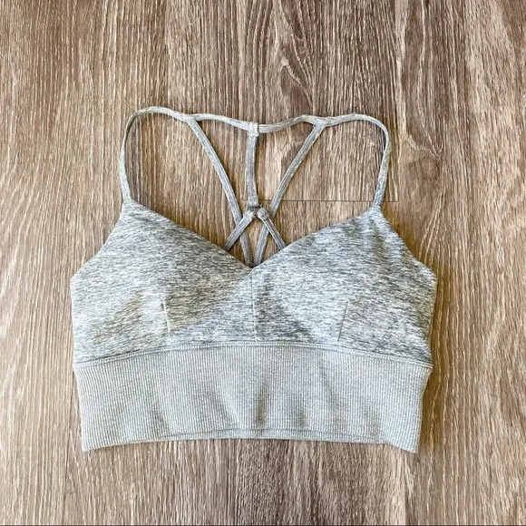 Alo Grey Sports Bra - Picture 1 of 4